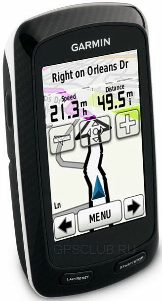 GPS навигатор для велосипедистов Edge 800 от Garmin: сенсорный дисплей, планирование маршрутов и цветные карты