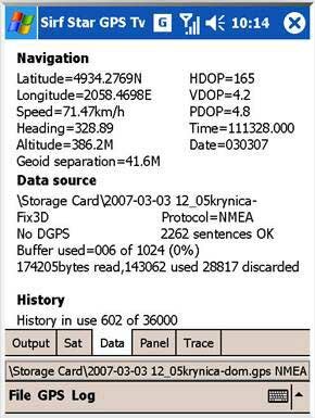 GPS-программа SirfGPSTweaker 0.95 для КПК 